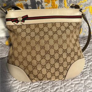 Gucci Sherry line Logo Canvas Bow Crossbody